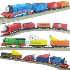 TRACKMASTER THOMAS BATTERY MOTORIZED TOY TRAIN- DOUGLAS + DONALD +Railway Tracks