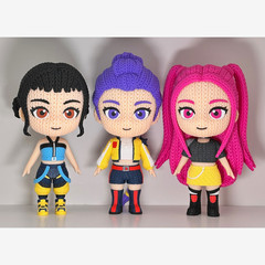 Rumi Zoey Mira – K-Pop Demon Hunters Knitted Texture Figures Display Model