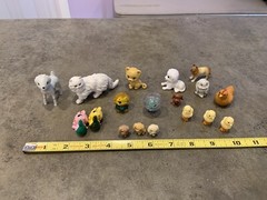 Lot of 18 Small Dogs Cats Chicks And Other Animals