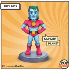 Captain Planet | POP | CHIBI | 60mm base | 1:20 | 3D print | Model Kit