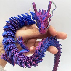 3D Printed Articulated Dragon with Egg Movable Joint Figure Desktop Toy