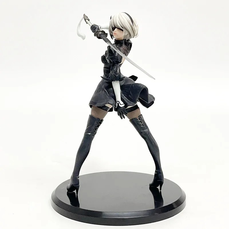 Hot 18CM Yorha 2B Series Anime Figure PVC Collectible Action NO BOX Model Doll