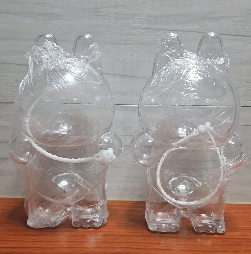 Clear Protective Case for Labubu, Shell Dustproof Display Cover, Set Of 2 Cases