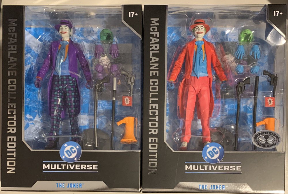 DC Multiverse McFarlane Collector Edition Joker Batman *PLATINUM & REGULAR! New