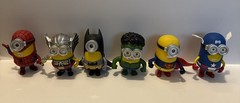 6 Despicable Me Minions Figures Batman Spiderman Hulk Thor Superman Capt America