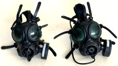 Two 1/6 scale BBI Elite Force SAS Clark 34222 SF10 Respirator Gas Mask