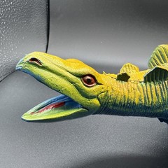 Vintage Stegosaurus Figure Dor Mei No. 1034342 Blue Green Yellow 16” Long