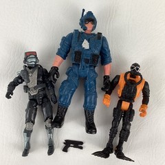 Military Action Adventure 4″ Figure Bundle Lot Soldier Force Combat Diver Pilot
