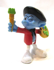 Vintage 2011 Painter Smurf 3″ McDonald’s Movie Action Figure 10 Smurfs Artist