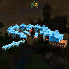 Articulated Earth Dragon Flexi – 3D Printed Pixelated Dragon Figure
