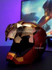 Autoking Iron Man Mk5 1:1 Helmet Wearable Voice-control Mask Cosplay Party Gift