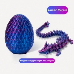 3D Printed Dragon Egg Crystal Dragon Fidget Toys Full Articulated Dragon G﻿ift