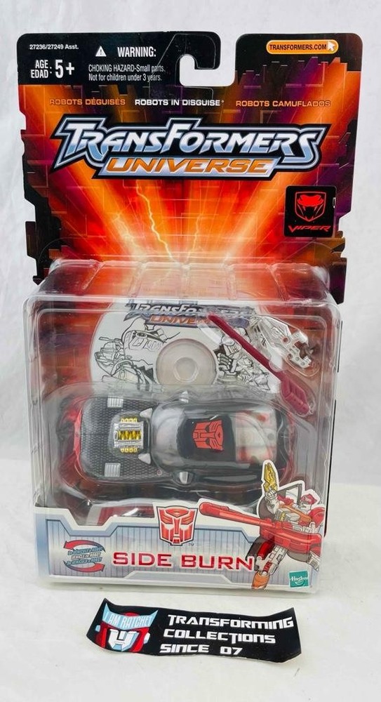Transformers Universe 2003 Deluxe Class Side Burn DVD MOSC