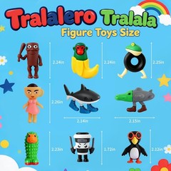 24PCS Steal a Brainrot Toys,Brain Rot Toys Set,Doll Action Figures