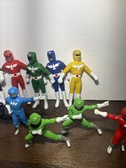 VTG Super Robotic Rangers Yellow Black Red Green Action Figures Lot Of 15