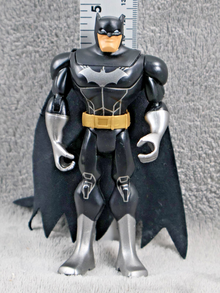 Batman Action Figure 5 In Black Unboxed Plastic Fabric Comic Book Heroes
