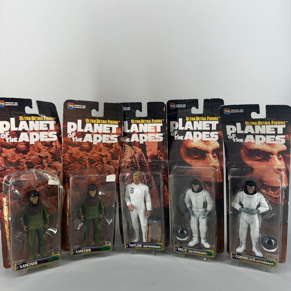 Medicom Toy Planet of Apes Lucius Taylor Milo Cornelius Figures Lot Of 5 New