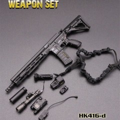 1/6 Scale Gun Model Toys HK416 M4 Assault Rifle Weapon 12 Inch Soldier Figure