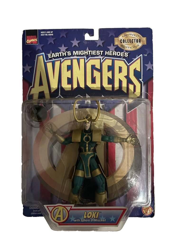 Loki Earth’s Mightiest Heroes Avengers Reborn figure 1997 Marvel Comics NIB