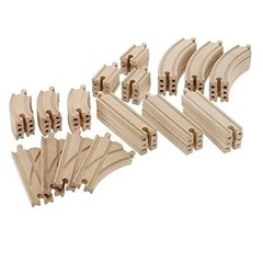 Wooden Train Track Lot 52 Piece Set Play for Thomas Train Railway System 18 Feet