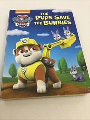 Paw Patrol Vehicles Figure Board Book Lot The Pups Save the Bunnies
