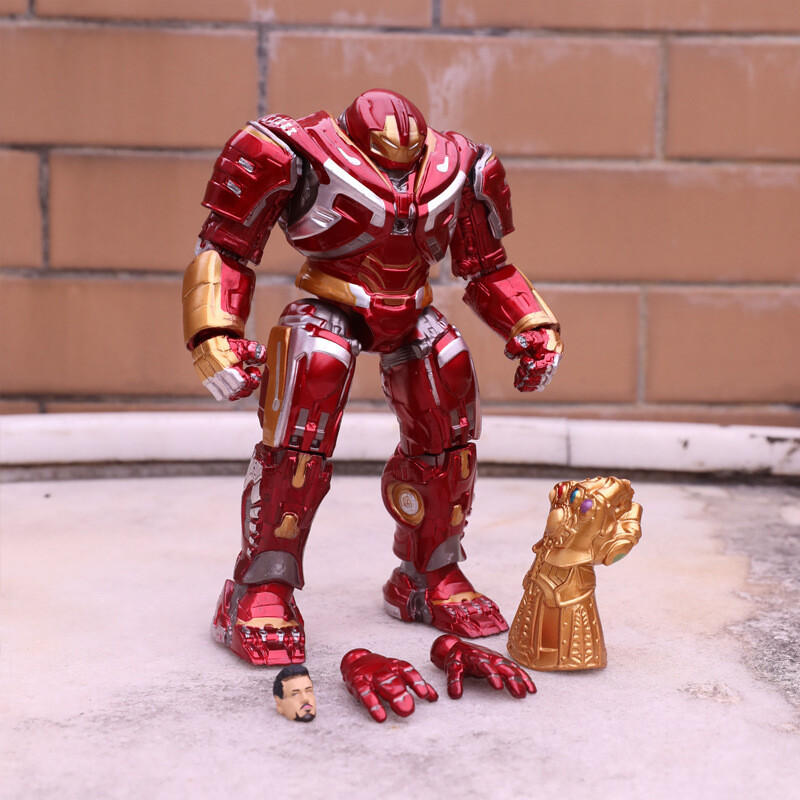 Avengers Iron Man MK44 Hulkbuster 7in Action Figure Collection LED Toys Gift Box