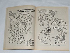 BLUE’S CLUES SUPER COLORING & ACTIVITY BOOK , SNACKTIME WITH BLUE , 1998,