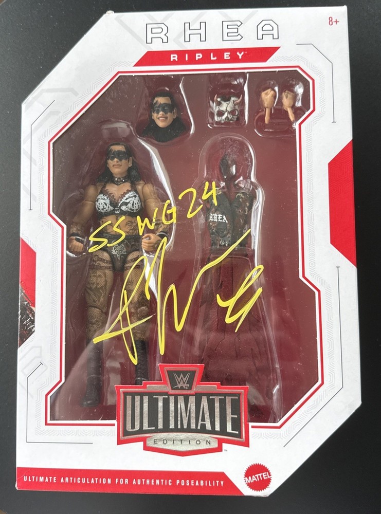 WWE Rhea Ripley Ultimate Autographed and Inscribed DAMAGED JSA Cert. PLEASE READ