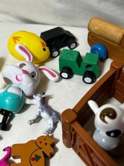 Vintage Lot of Animal Figures Random Mixed Hard Plastic & Rubber Toys