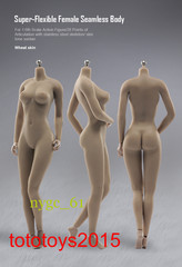 1/6 Suntan/Pale Super Flexible Large Bust Seamless Female Figure Body Model Toys