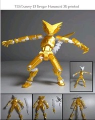 T13 Dummy13 Mechanical Moveable Action Figure 3D Printed, Multi-Jointed Dragon