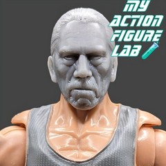 Machete 3D Printed Custom Head Sculpt Unpainted