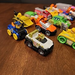 PAW PATROL Car Lot Mixed Die Cast & Plastic Skye Marshall Chase Rocky+