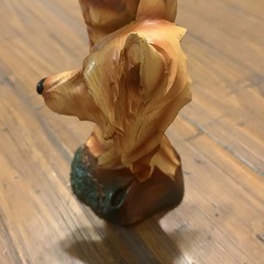 Nemesis Now Natural Song Howling Wolves Wood Effect Bust, Polyresin, One Size