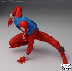 New Mess Toys Scarlet Hero Spider-Man Blue Suit 1/12 Action Figure in Stock Gift