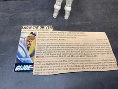 Frostbite Snow Cat Driver 1985 GI Joe Real American Hero ARAH w/ File Card