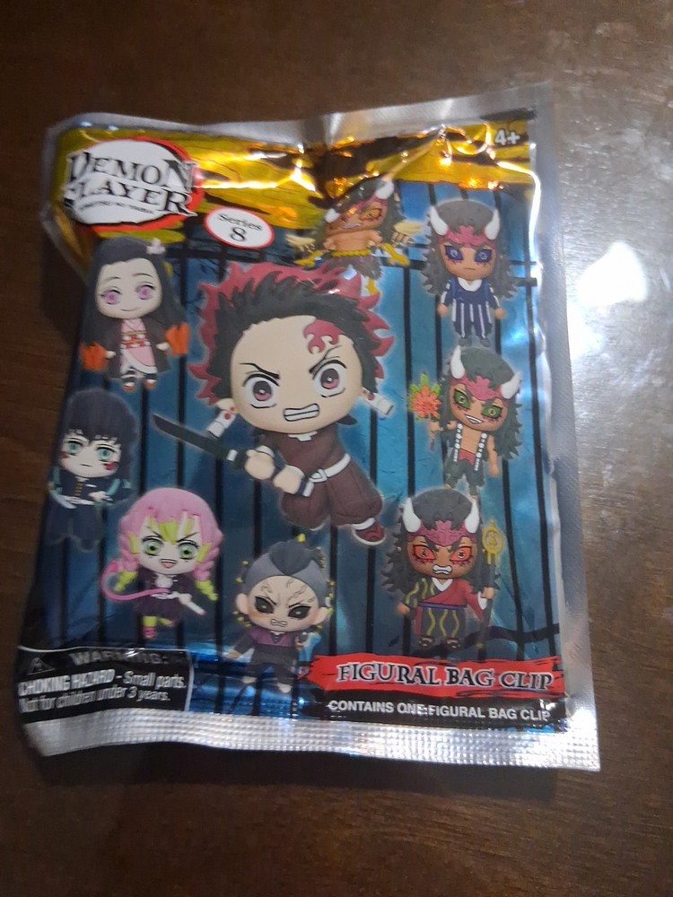 NEW SEALED Anime Demon Slayer 3-D Foam Figural Clip Keyring Blind Bag Series 8