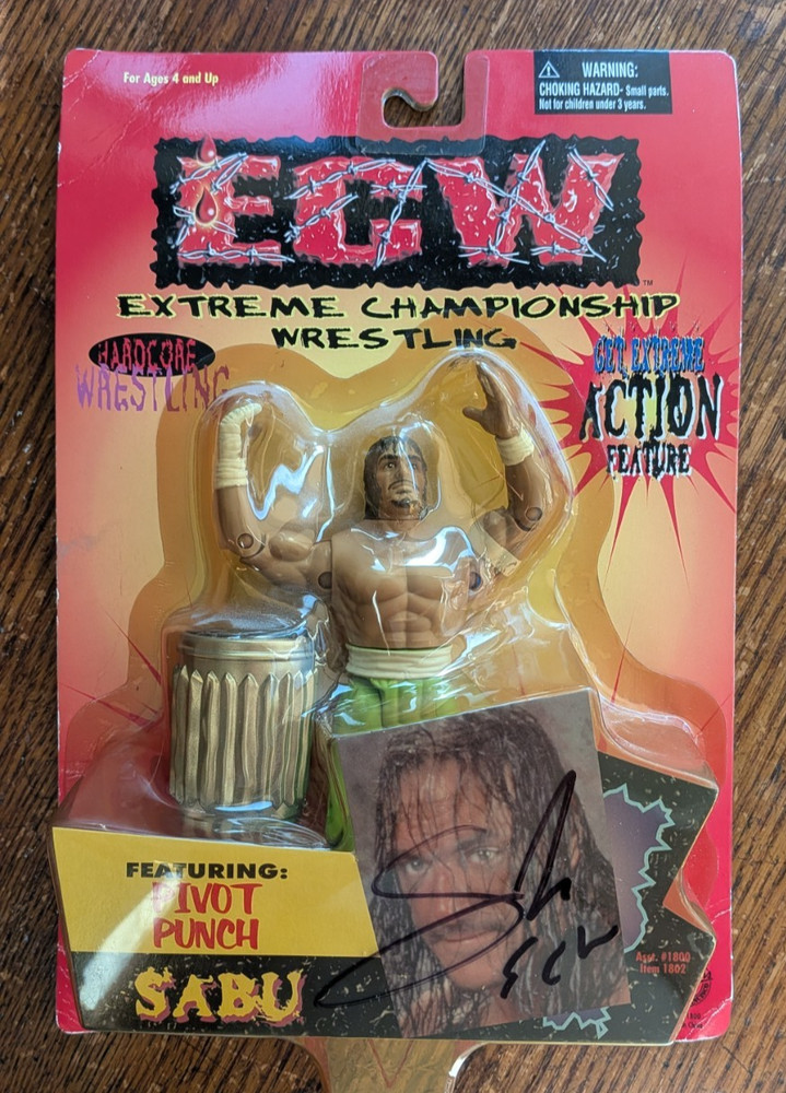 SABU – AUTOGRAPHED!!! ECW 1999 San Francisco Toymakers – SEALED!!
