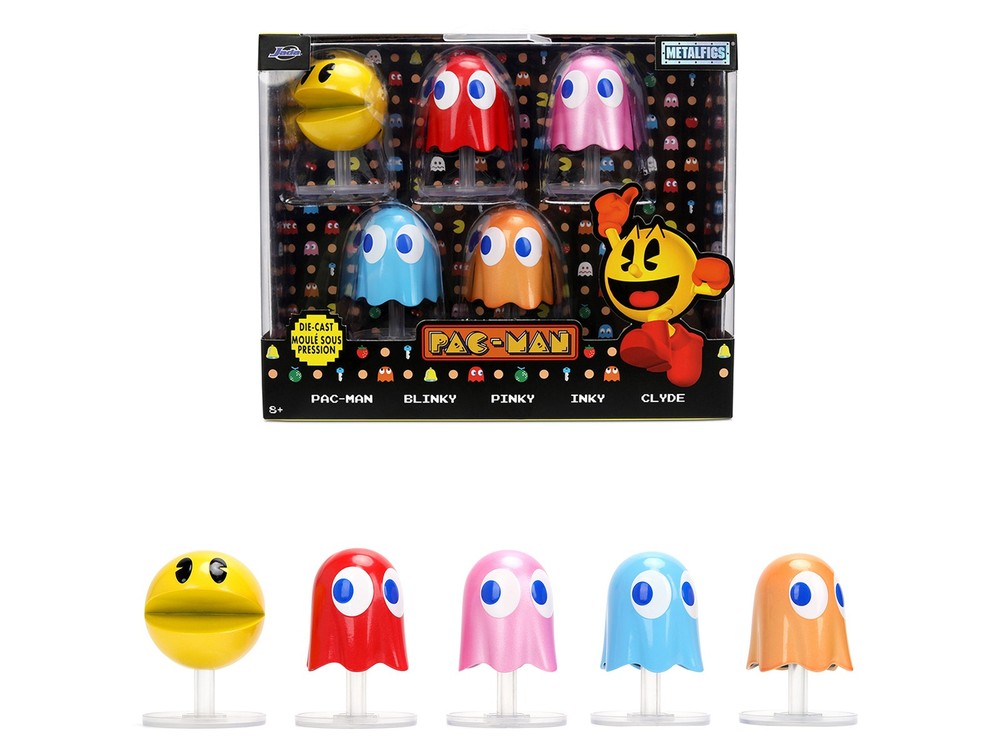 Set of 5 Diecast Figures Video Game Series Pac Man Metalfigs by Jada