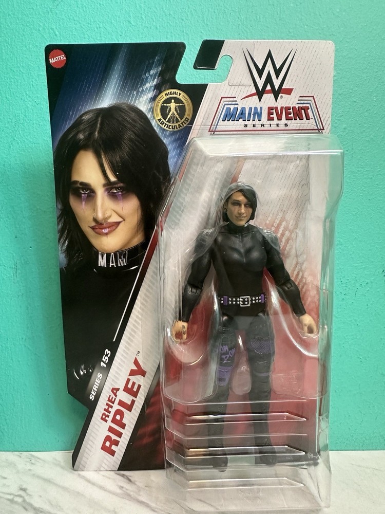 New WWE Rhea Ripley Action Figure, Main Event Series #153 6-Inch Collectible