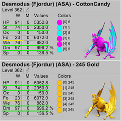 Desmodus Top Stats Ark Survival Ascended PVE