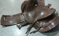 1960’s-70’s Marx Johnny West Brown Saddle Good Cond Intact