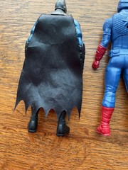2 Hasbro Mattel Action Figures Superhero 6” Marvel DC Comics Batman & Captain Am