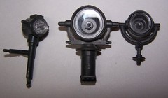 Lot of 3 laser cut acrylic lenses for GI Joe Checkpoint HQ & Moray spotlights