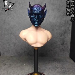 1/6 Scale Japanese Samurai Evil Ghost Mask Model For 12″ Action Figure Body