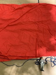 vintage frank bucks adventurers club parachute with lead soldier