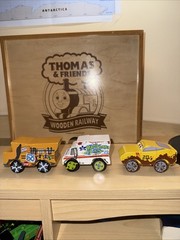 WOODEN DISNEY CARS PIXAR ! FRITTER DR DAMAGE CRUZE ! Crazy 8 Wood McQueen