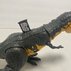 Jurassic World Tyrannosaurus Rex Action Figure Yellow Black Plastic Movable Jaw