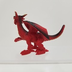 Dragon Figures – Red & Black, Green & Gold, Orange & Red – Mixed Lot of 3