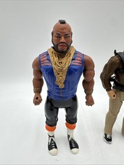 The A-Team Vintage 1983 Action Figure Lot: Captain Murdock W/Harness & Mr T